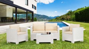 Modern villa , outdoor, view from garden